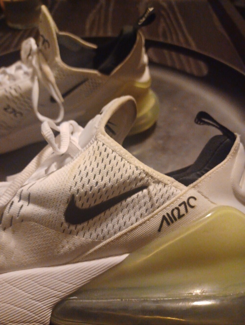 Nike Air Max 270 Men's Sneakers - White, Black  Size 14 - Picture 8 of 12